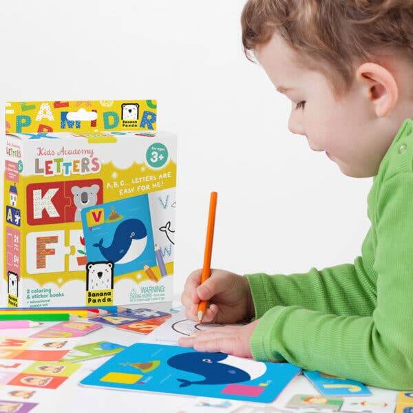 Kids Academy Letters 3+ Puzzles/Books/Stickers for toddlers