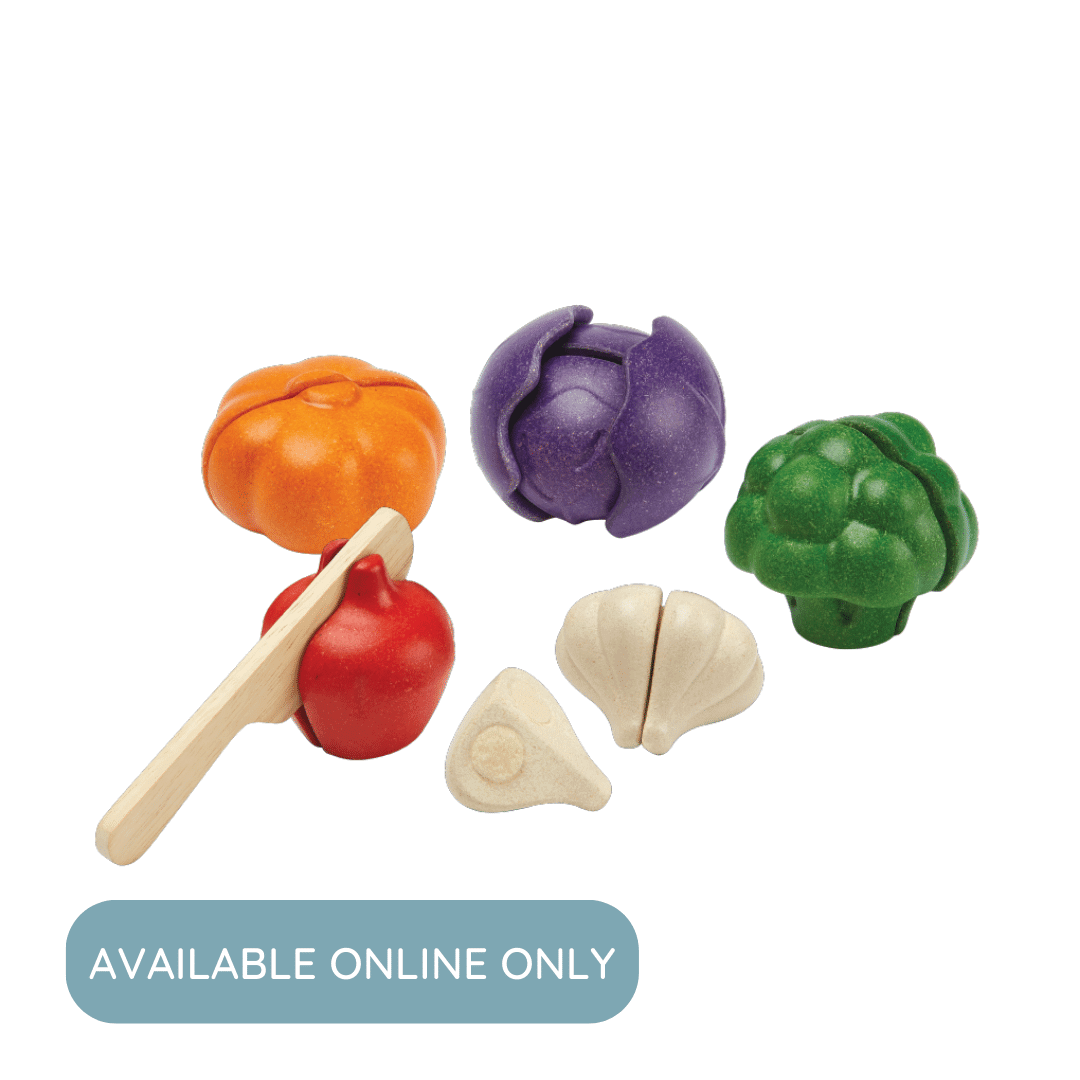 5 Colors Veggie Set, PlanToys USA, eco-friendly Toys, Mountain Kids Toys