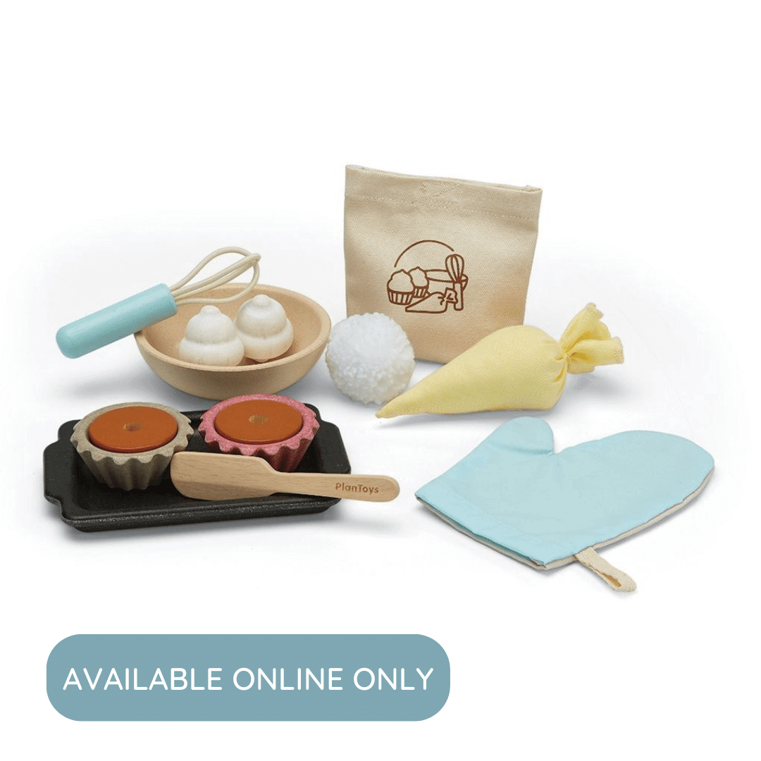Cupcake Set, PlanToys USA, eco-friendly Toys, Mountain Kids Toys