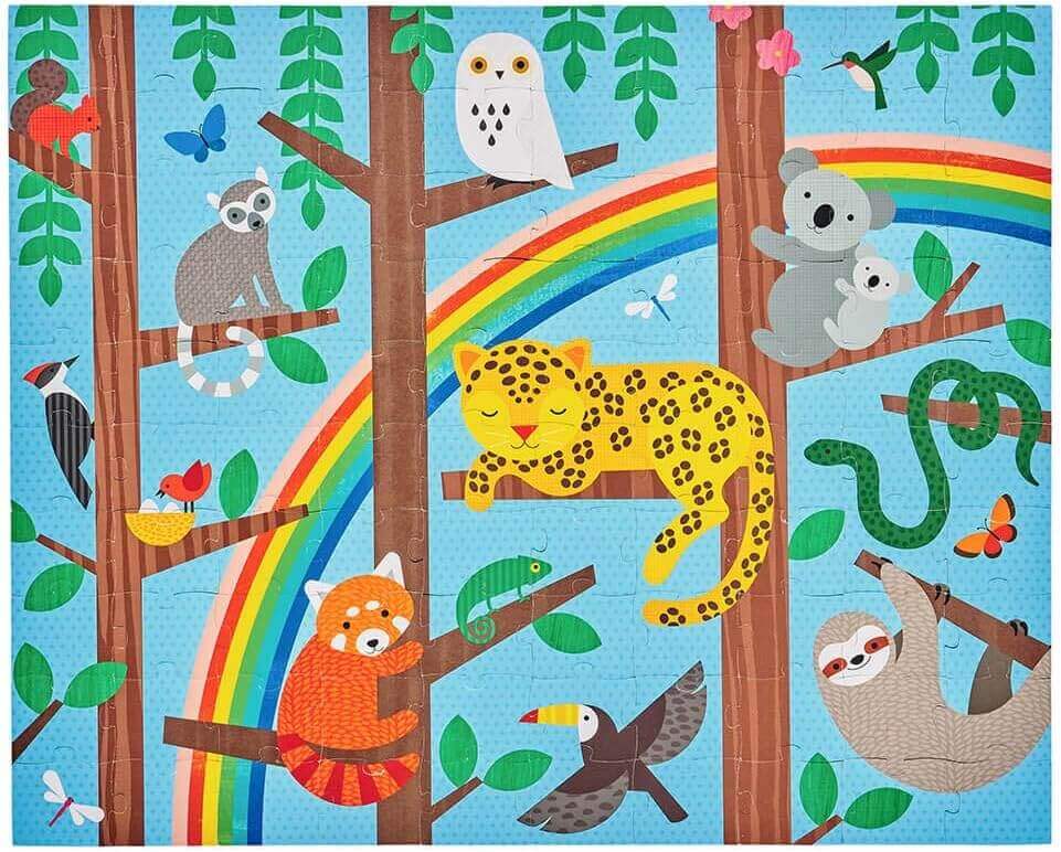 Animal Menagerie Two-Sided Travel Puzzle