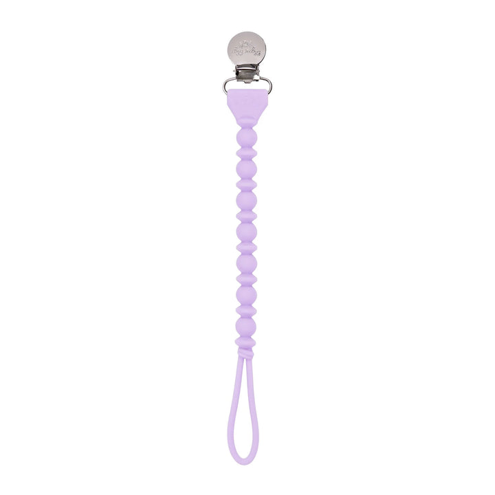 Sweetie Strap Silicone One-Piece Pacifier Clips - Lilac Beaded