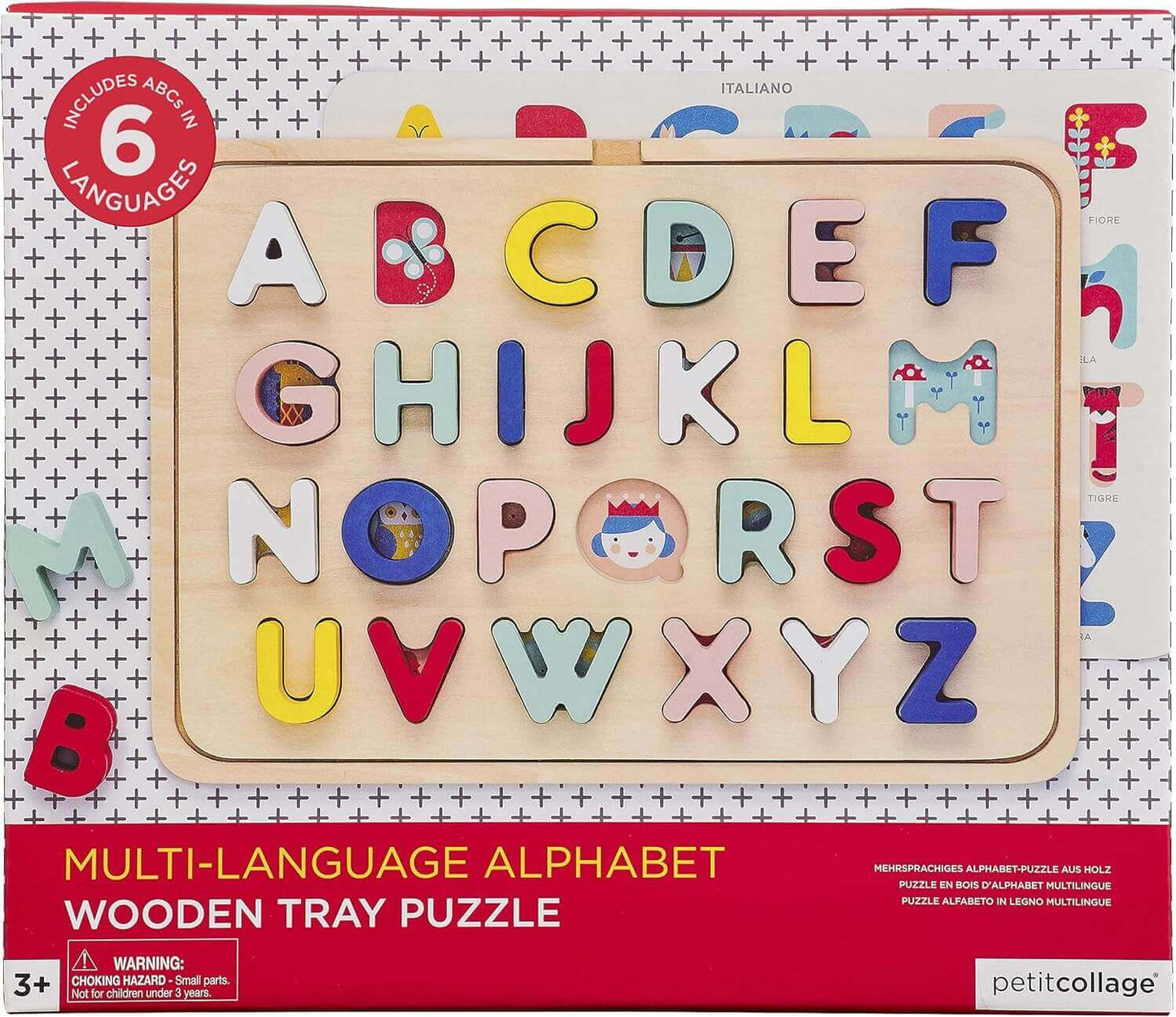 Alphabet Wooden Tray Puzzle Multi-Language