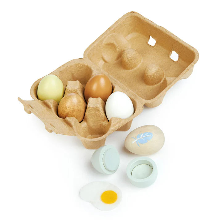 Wooden Eggs 6 pack
