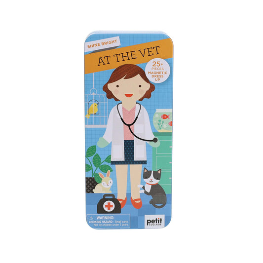 Shine Bright at the Vet Magnetic Dress Up, Petit Collage, eco-friendly Toys, Mountain Kids Toys