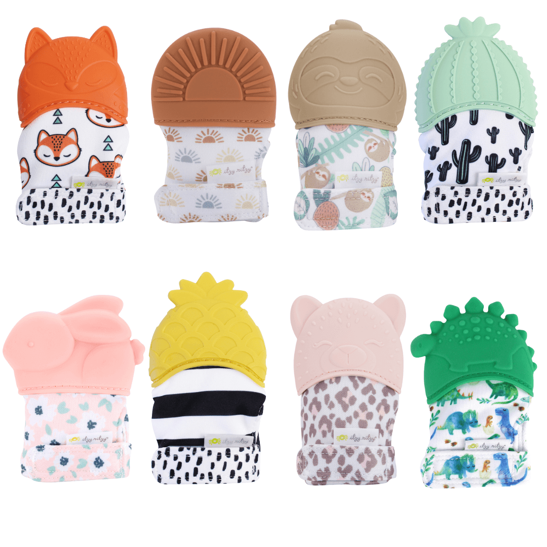 Itzy Mitt Silicone Teething Mitts: Highland Cow