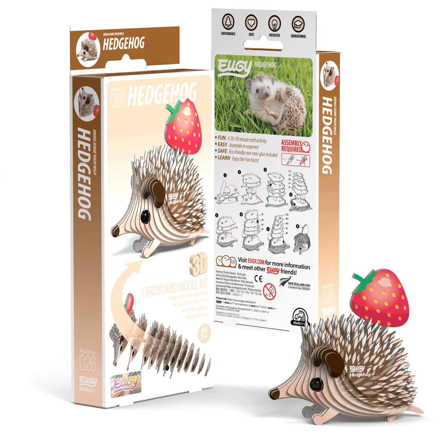 Hedgehog Eugy, Geotoys, eco-friendly Toys, Mountain Kids Toys