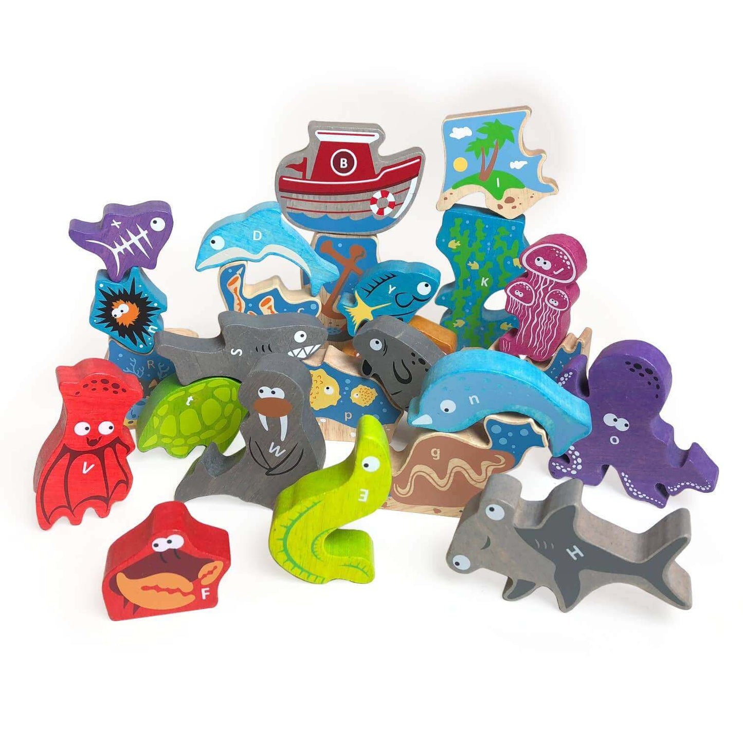 Ocean A-Z Puzzle and Playset, Begin Again, eco-friendly Toys, Mountain Kids Toys