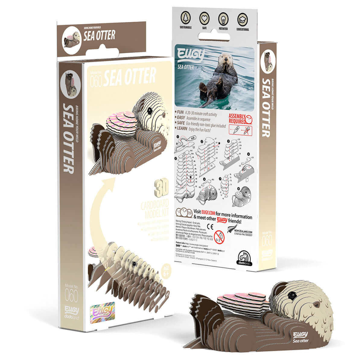 Sea Otter Eugy, Geotoys, eco-friendly Toys, Mountain Kids Toys