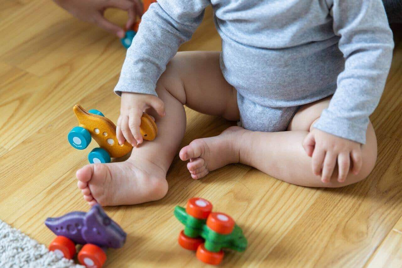 Dino Car - Stego, PlanToys, eco-friendly Toys, Mountain Kids Toys