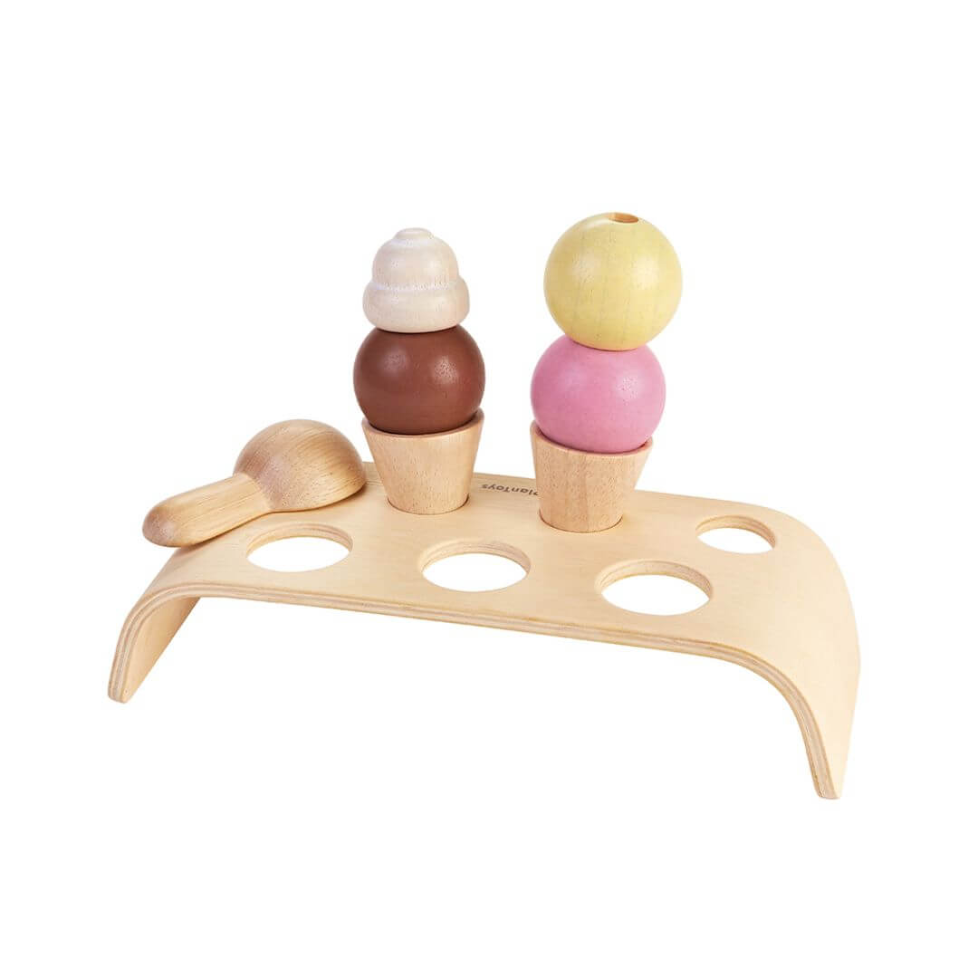 Ice Cream Set, PlanToys USA, eco-friendly Toys, Mountain Kids Toys