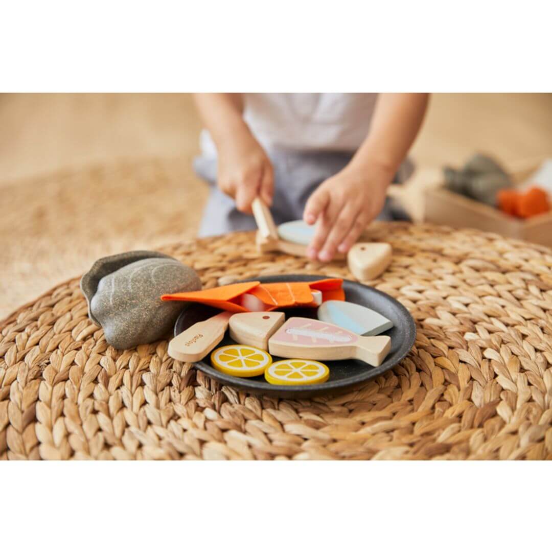 Seafood Platter, PlanToys USA, eco-friendly Toys, Mountain Kids Toys