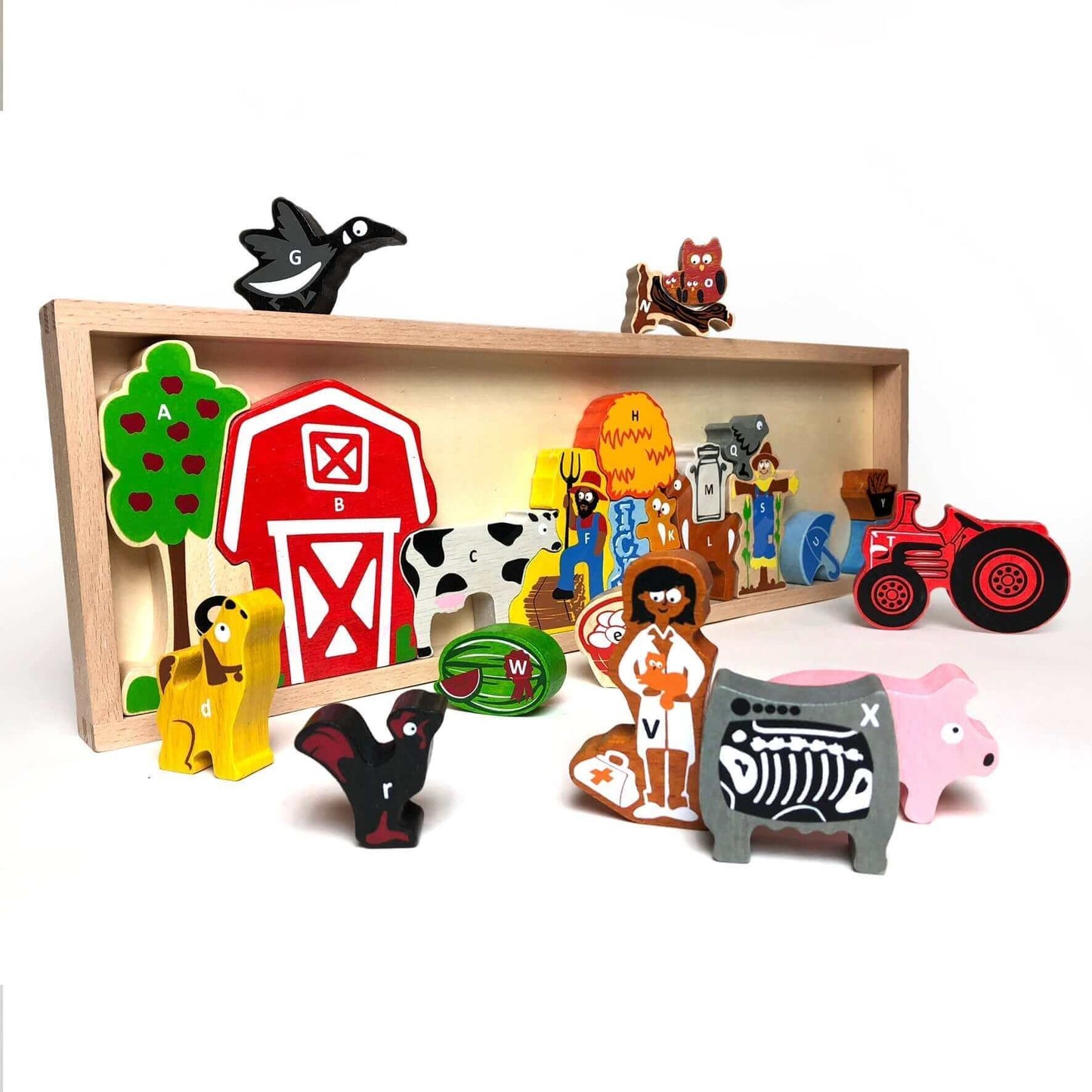 Farm A to Z Puzzle and Playset, Begin Again, eco-friendly Toys, Mountain Kids Toys
