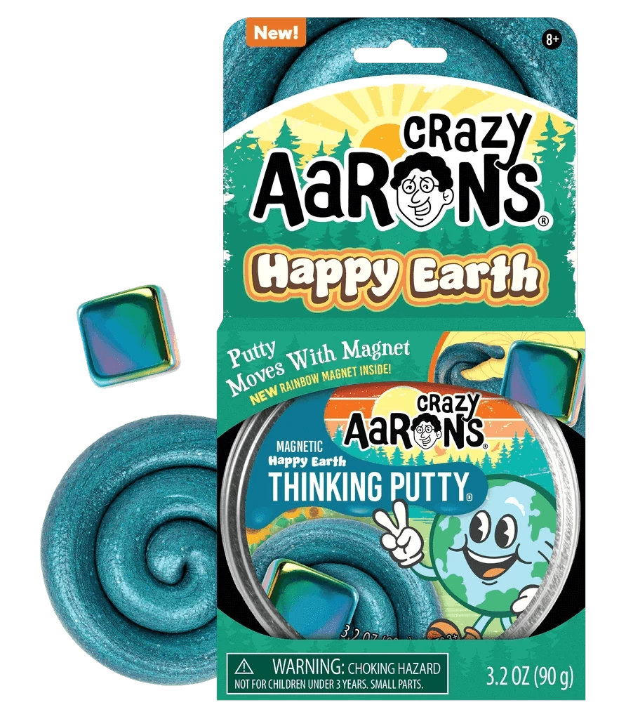 Happy Earth Magnetic Storm Putty, Crazy Aarons Thinking Putty, eco-friendly Toys, Mountain Kids Toys