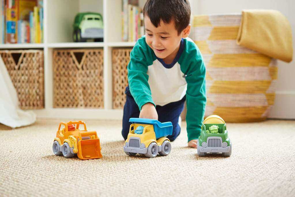 Construction Vehicle 3 pack, Green Toys, eco-friendly Toys, Mountain Kids Toys
