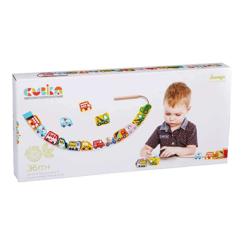 Wooden Lacing Toy - Flying Cars, Cubika, eco-friendly Toys, Mountain Kids Toys