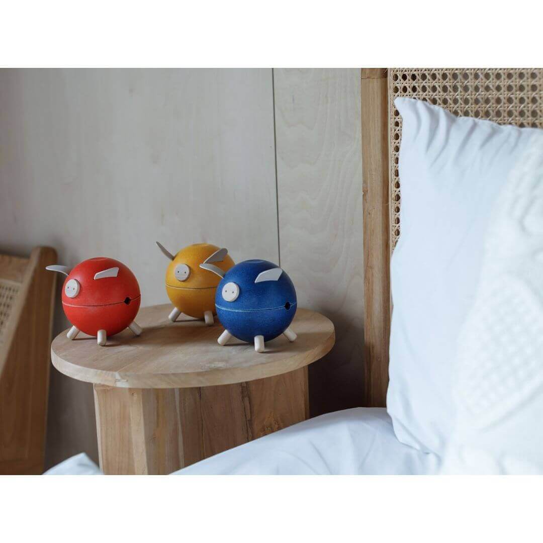 Piggy Bank - Blue, PlanToys USA, eco-friendly Toys, Mountain Kids Toys