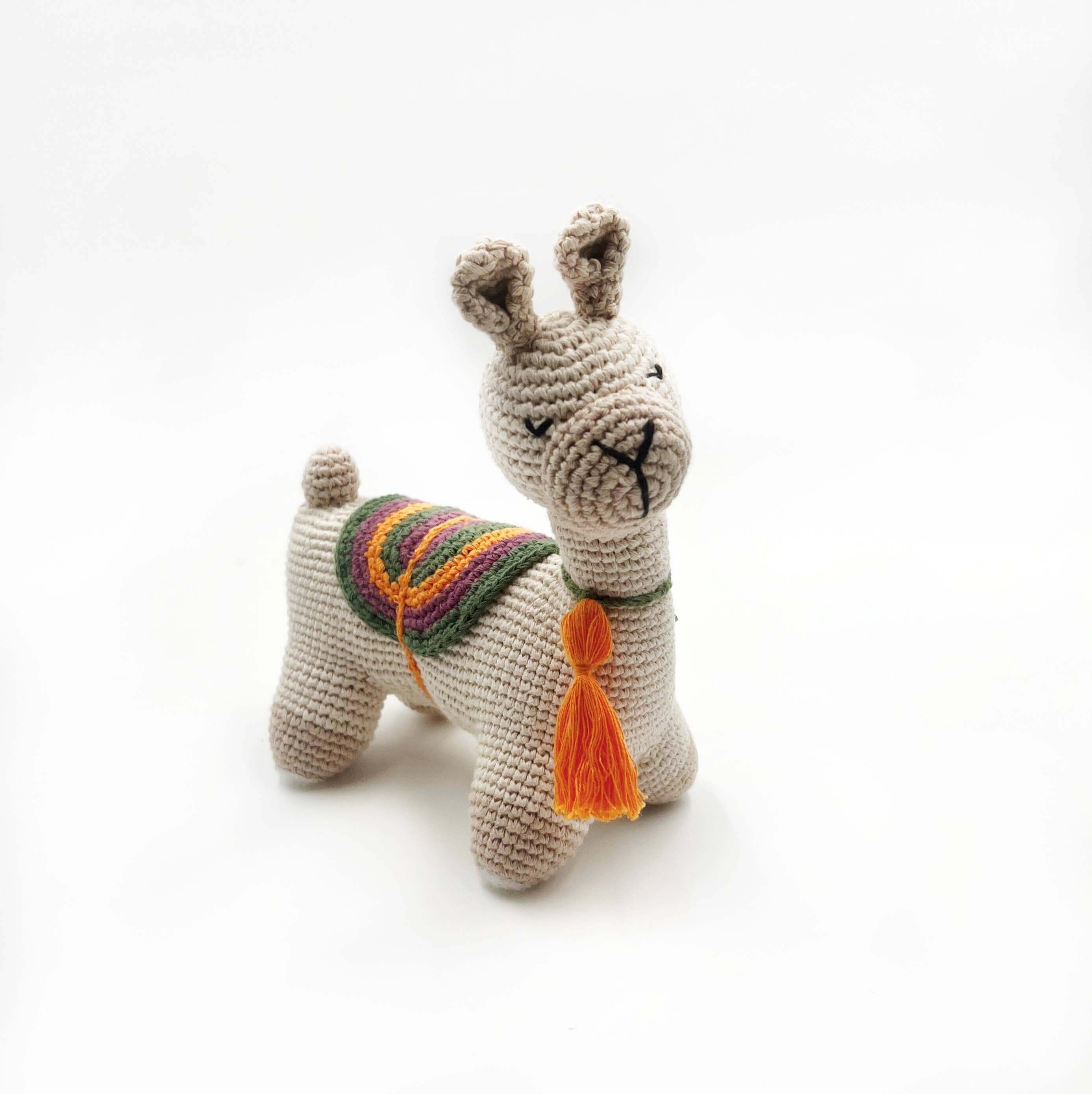 Llama Rattle Ethically Made | Pebble