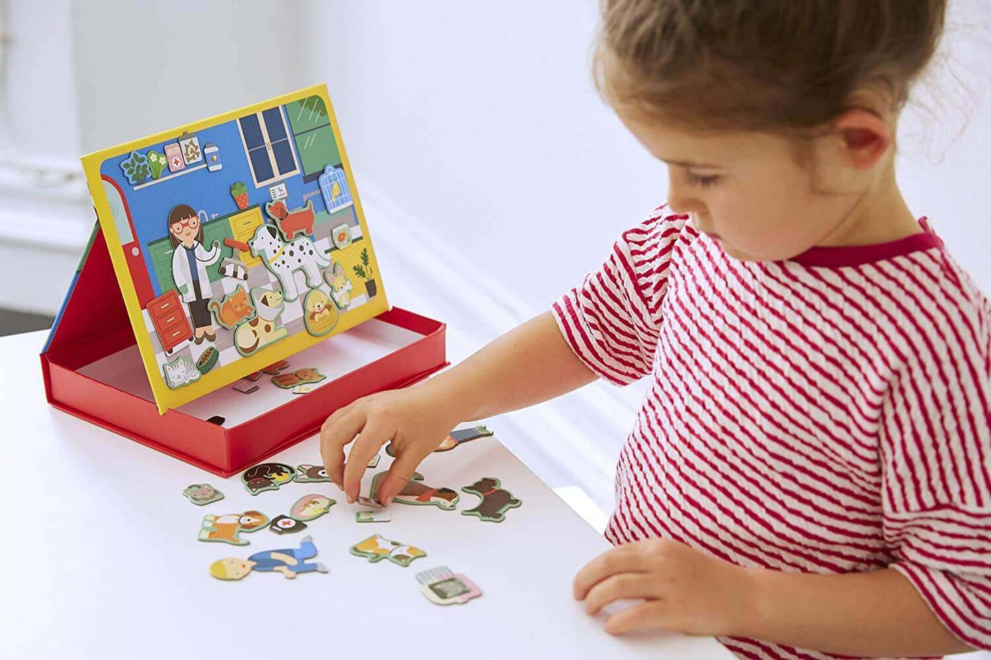 Pet Hospital Magnetic Play Scene, Petit Collage, eco-friendly Toys, Mountain Kids Toys