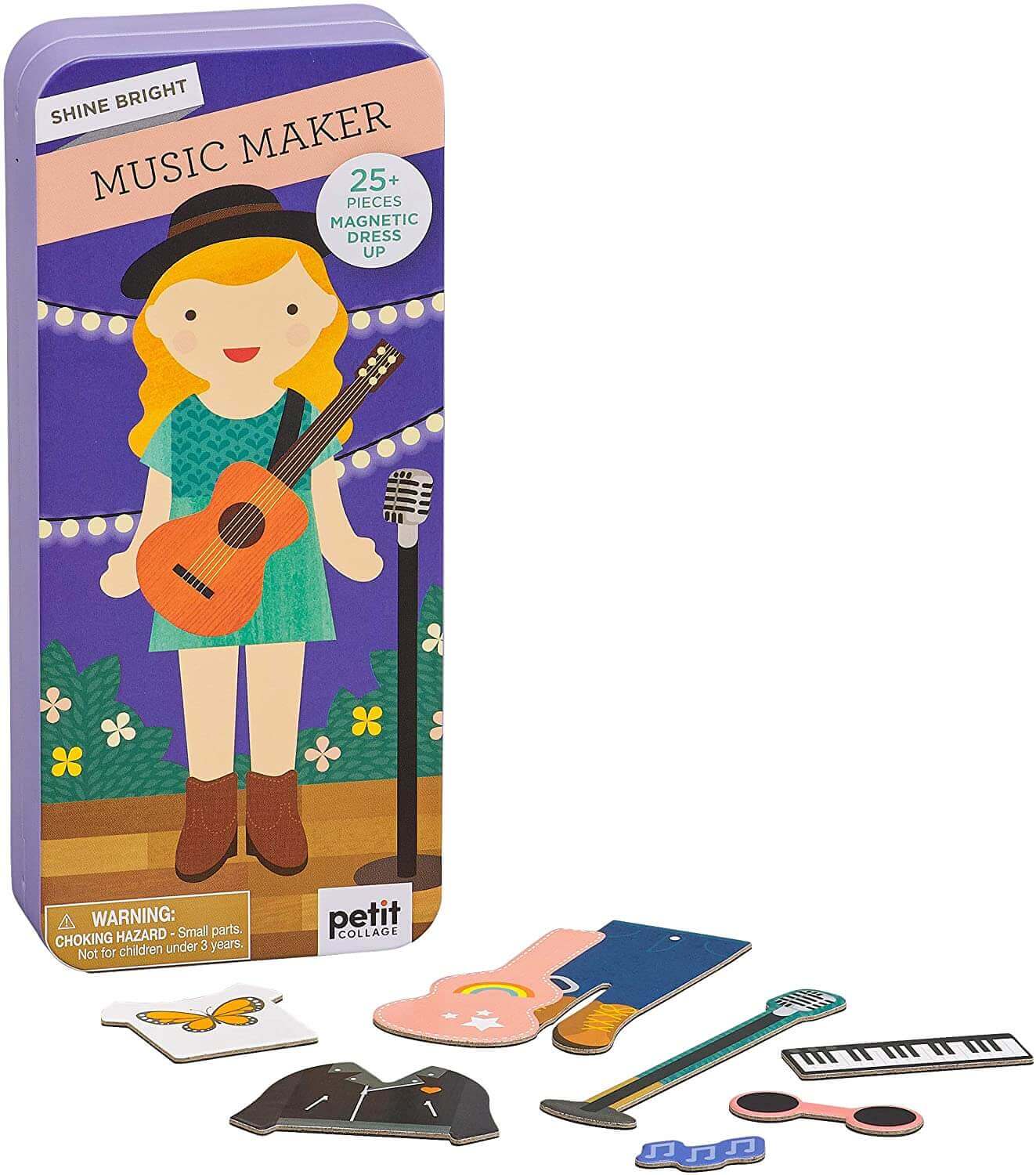 Shine Bright Music Maker Magnetic Dress Up, Petit Collage, eco-friendly Toys, Mountain Kids Toys