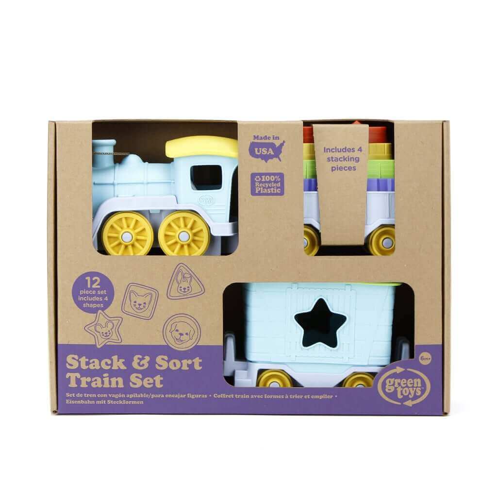 Stack and Sort Train, Green Toys, eco-friendly Toys, Mountain Kids Toys