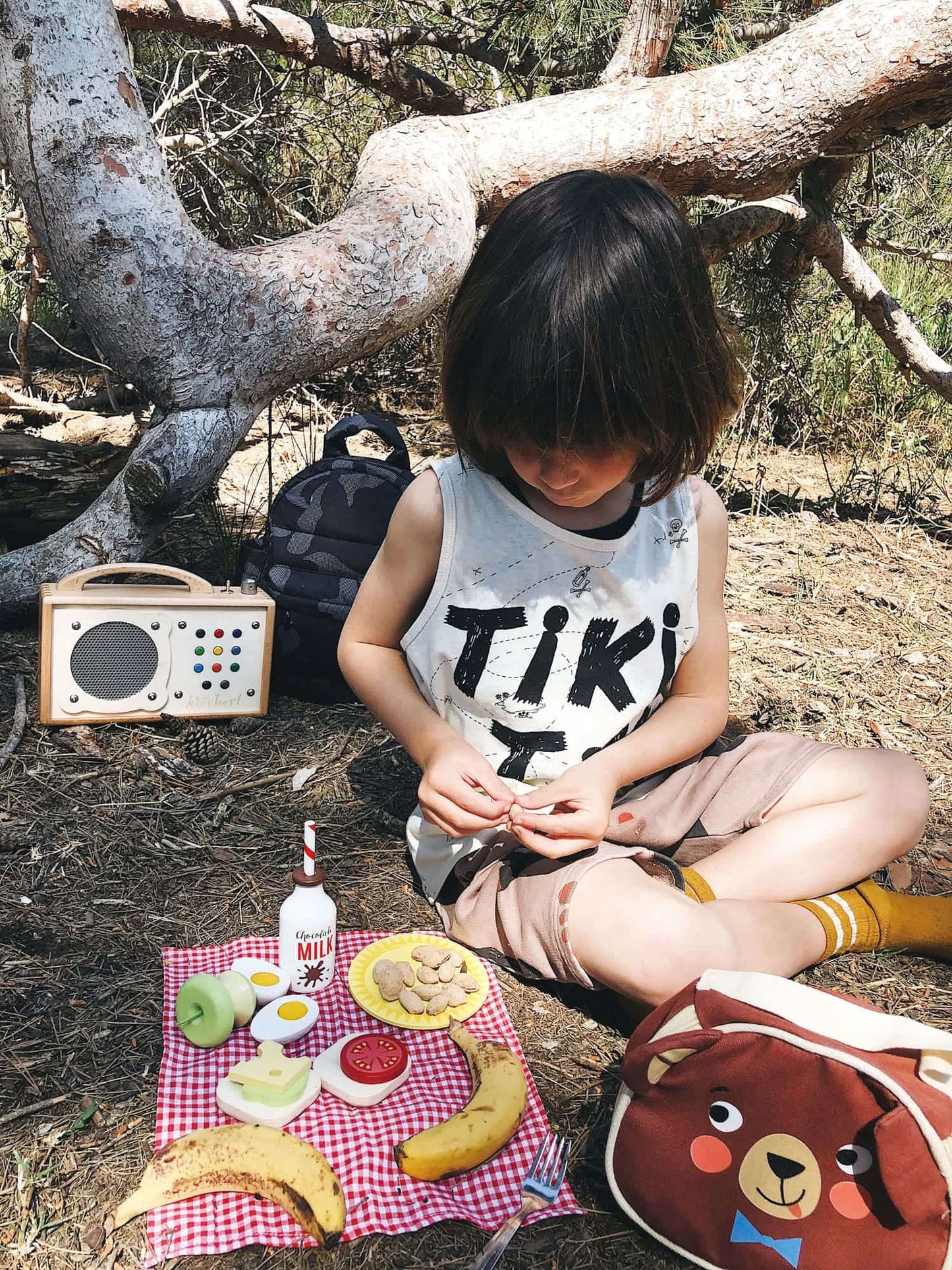 Little Bear Picnic, Tender Leaf Toys, eco-friendly Toys, Mountain Kids Toys