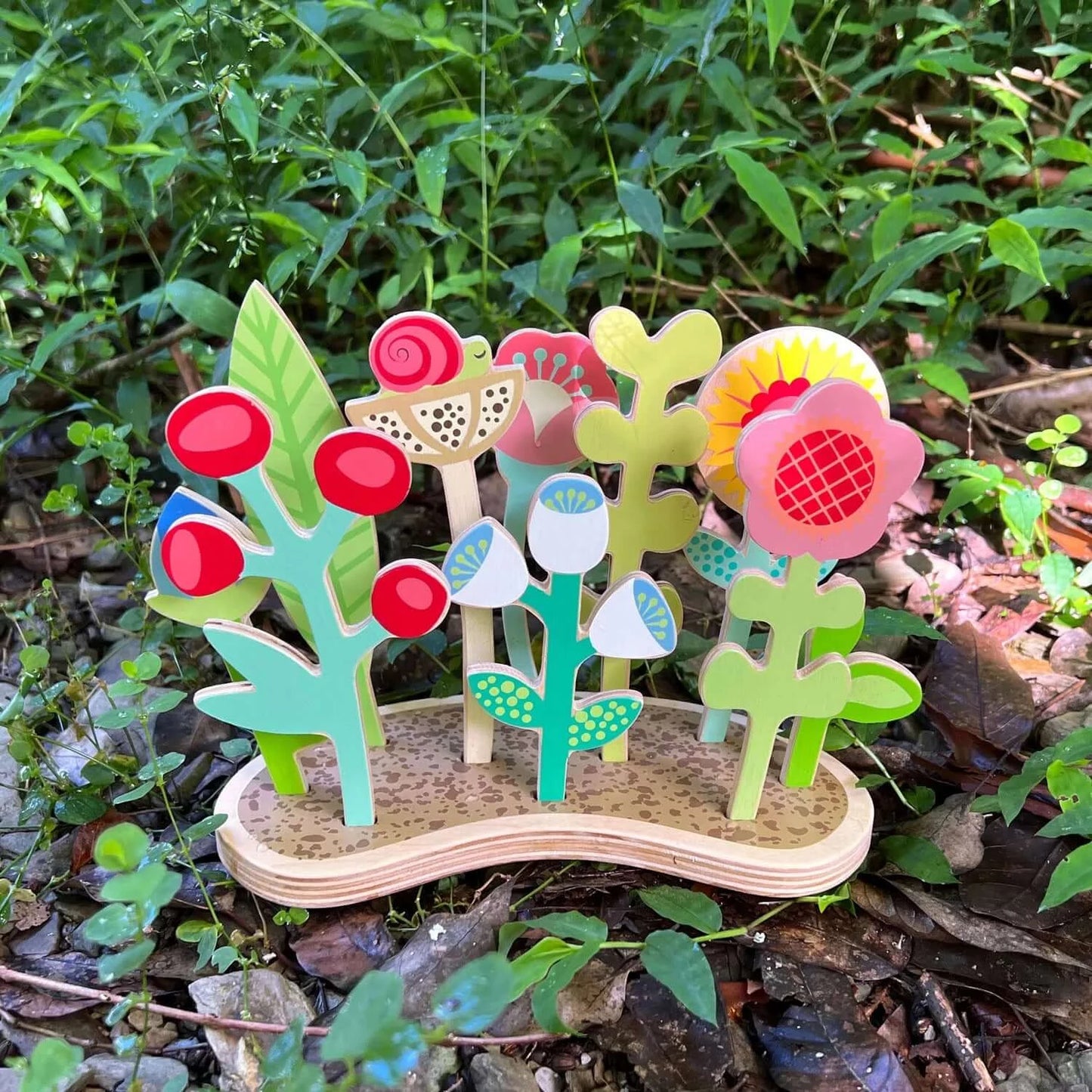 Flower Bed Playset, Tender Leaf Toys, eco-friendly Toys, Mountain Kids Toys