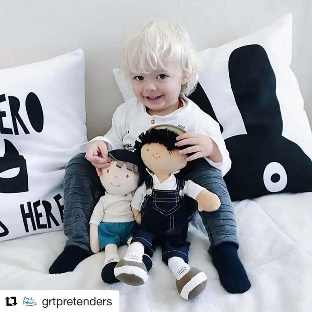 Jasper - Boy in Shorts, Tikiri Toys, eco-friendly Toys, Mountain Kids Toys