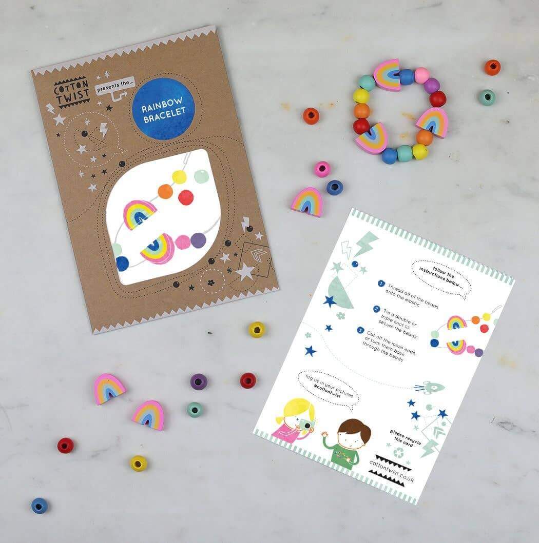 Make your own Rainbow Bracelet, Cotton Twist, eco-friendly Toys, Mountain Kids Toys