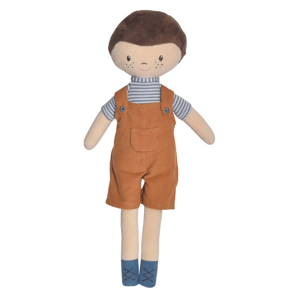 Tim with Yellow Dungarees, Tikiri Toys, eco-friendly Toys, Mountain Kids Toys