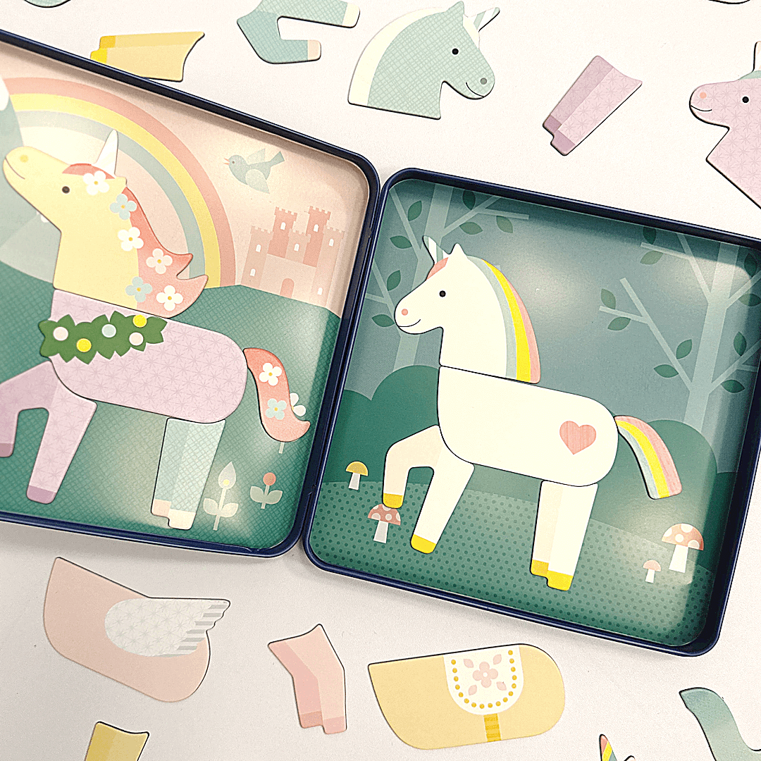 Unicorns Magnetic Play Set, Petit Collage, eco-friendly Toys, Mountain Kids Toys