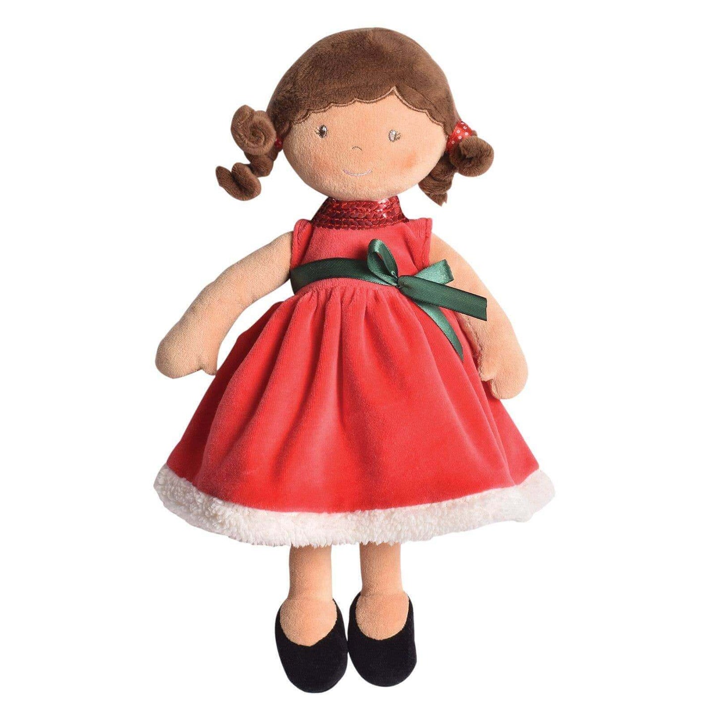 Riley - Holiday Brown Hair Doll, Tikiri Toys, eco-friendly Toys, Mountain Kids Toys