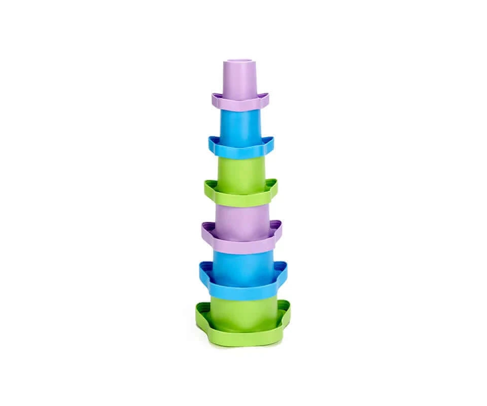 Recycled Plastic Stacking Cups, Green Toys, eco-friendly Toys, Mountain Kids Toys