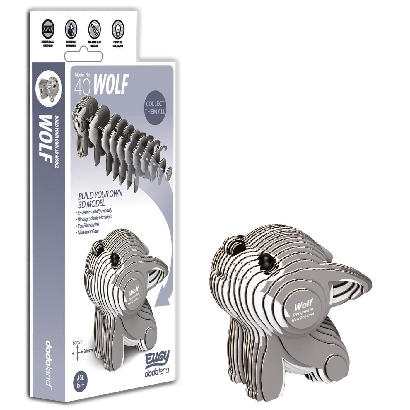 Wolf Eugy, Geotoys, eco-friendly Toys, Mountain Kids Toys