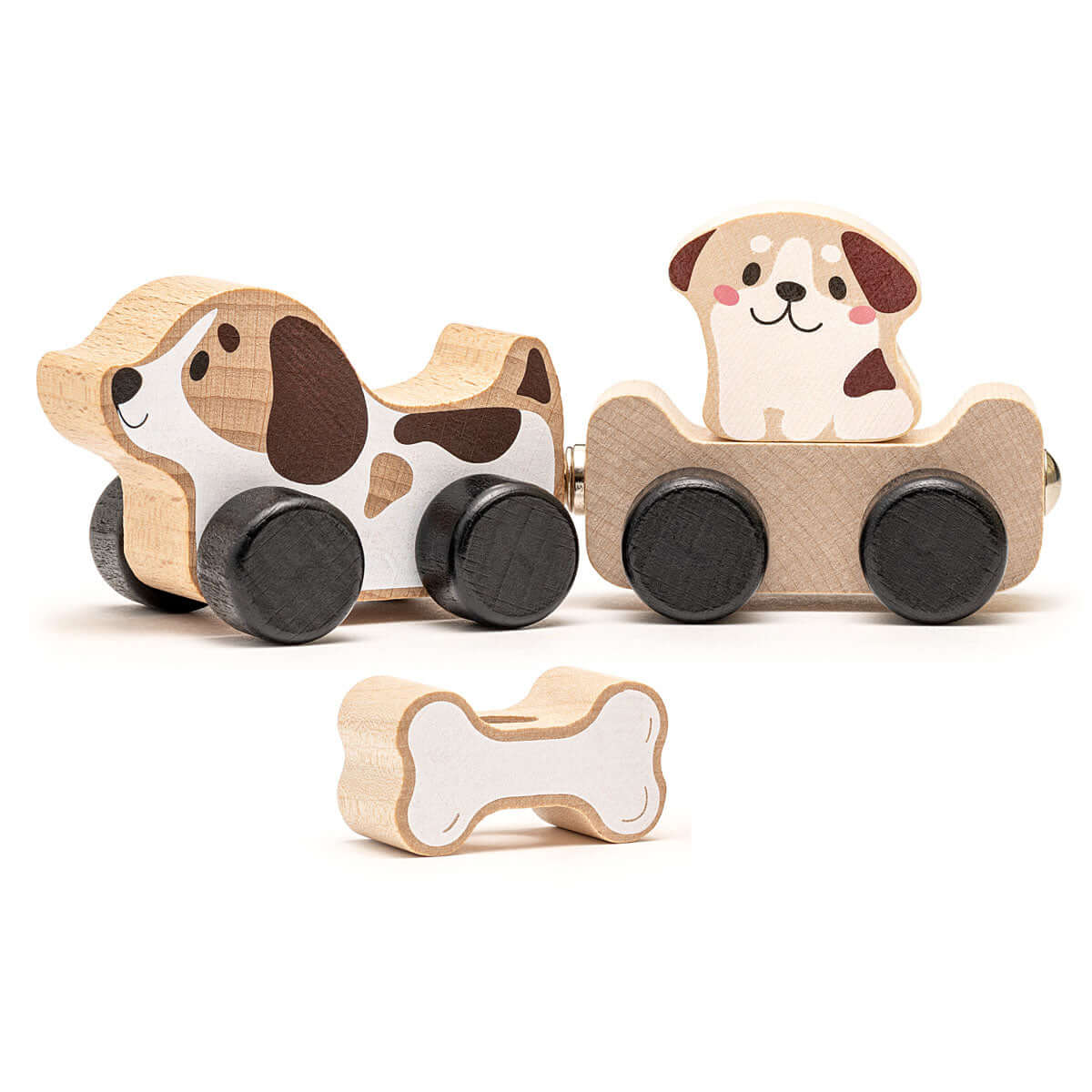 Clever Puppies Wooden Train, Cubika, eco-friendly Toys, Mountain Kids Toys