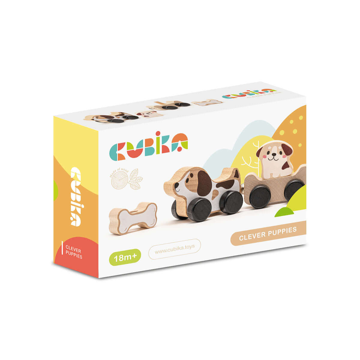 Clever Puppies Wooden Train, Cubika, eco-friendly Toys, Mountain Kids Toys
