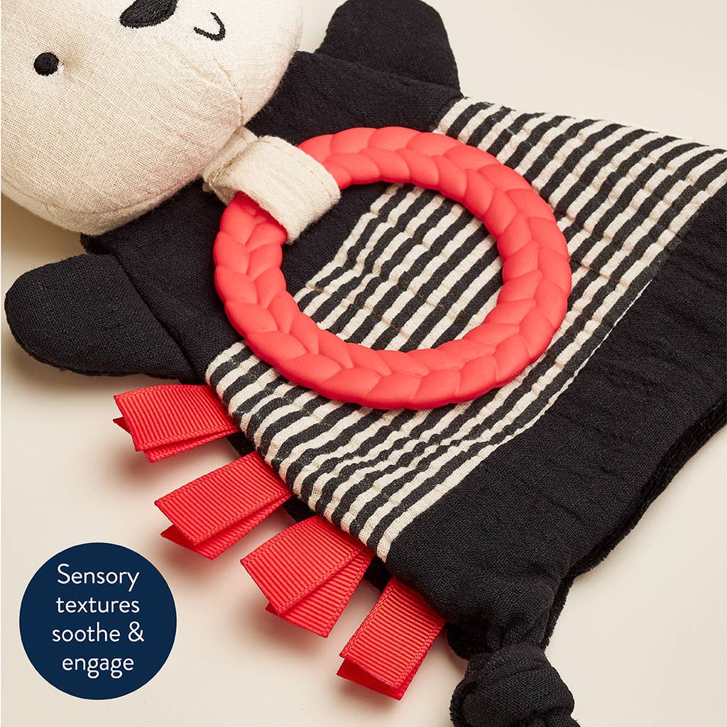 Panda Bitzy Crinkle Sensory Toy with Teether