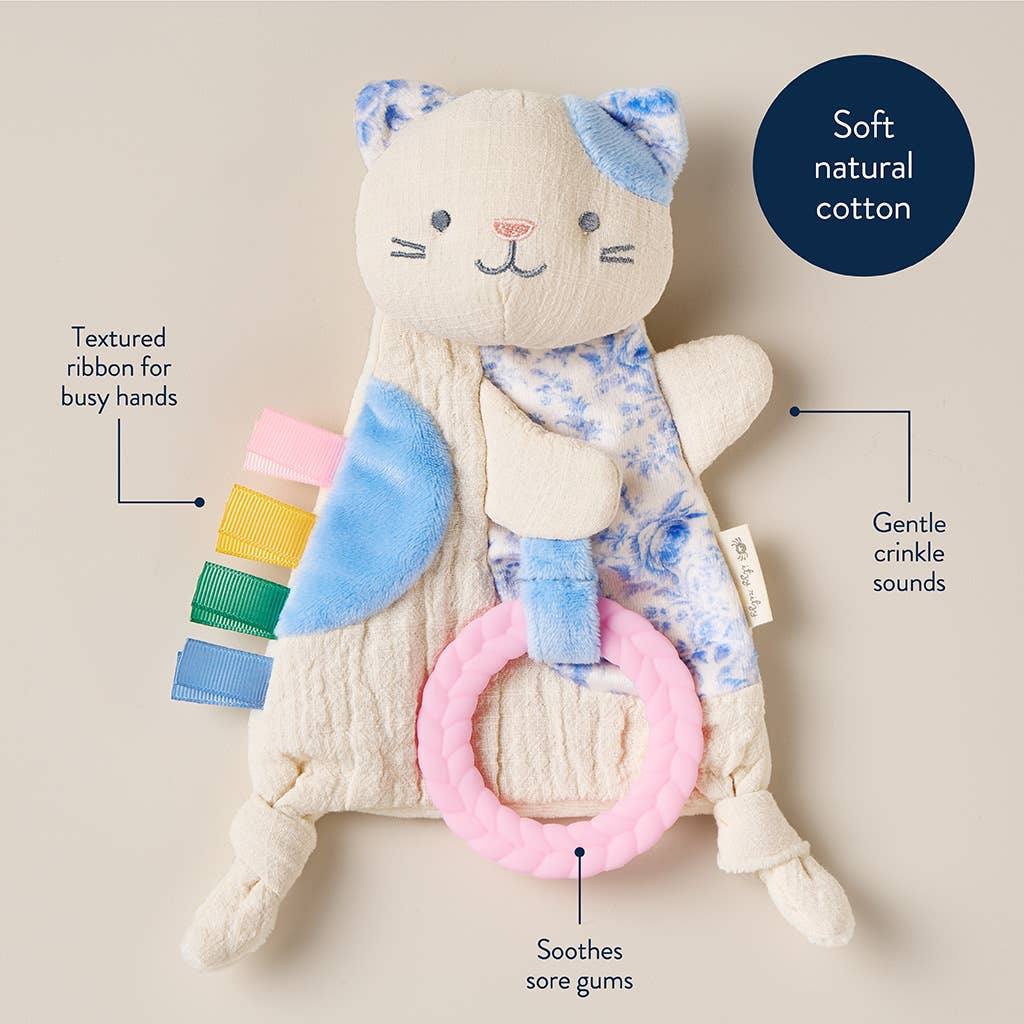 Kitty Bitzy Crinkle Sensory Toy with Teether