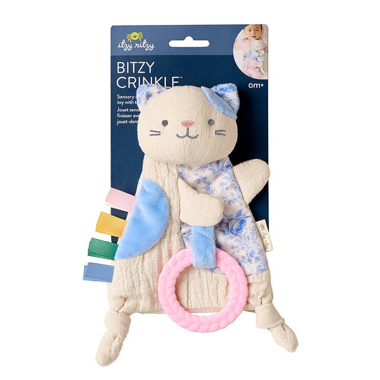 Kitty Bitzy Crinkle Sensory Toy with Teether