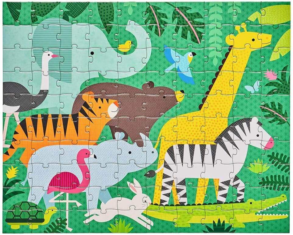 Animal Menagerie Two-Sided Travel Puzzle