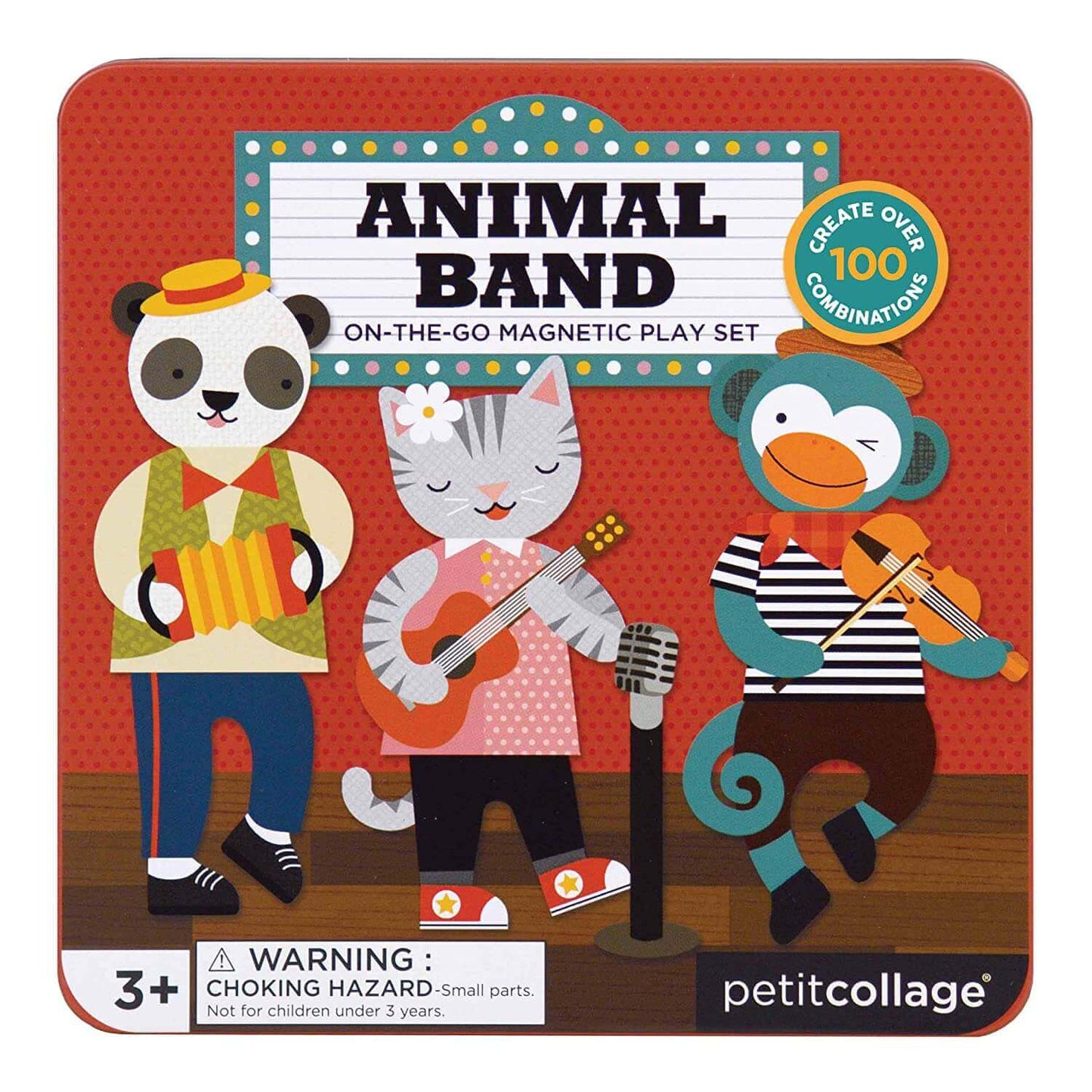 Animal Band On-the-Go Magnetic Playset, Petit Collage, eco-friendly Toys, Mountain Kids Toys