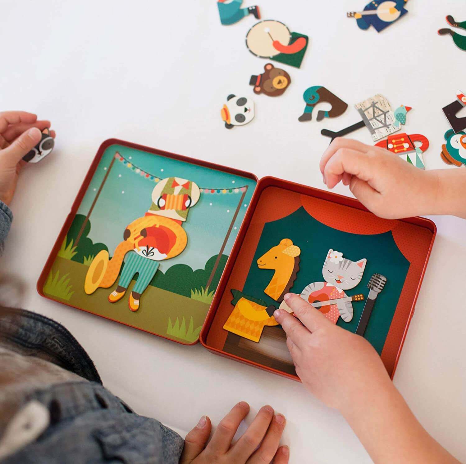 Animal Band On-the-Go Magnetic Playset, Petit Collage, eco-friendly Toys, Mountain Kids Toys