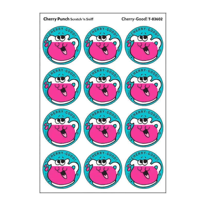 "Cherry Good" Cherry Retro Scratch 'n Sniff Stinky Stickers 24ct