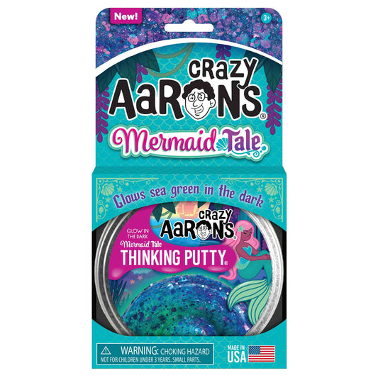 Mermaid Tale Glowbright Putty, Crazy Aarons Thinking Putty, eco-friendly Toys, Mountain Kids Toys