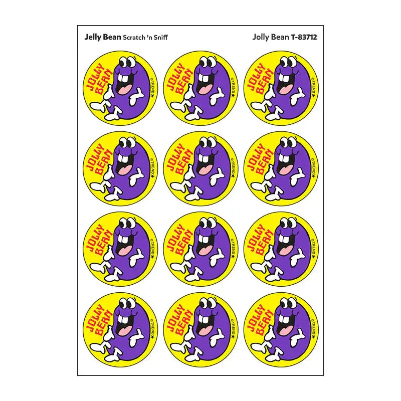 Jolly Bean Jelly Bean Retro Scratch 'n Sniff Stinky Stickers 24ct