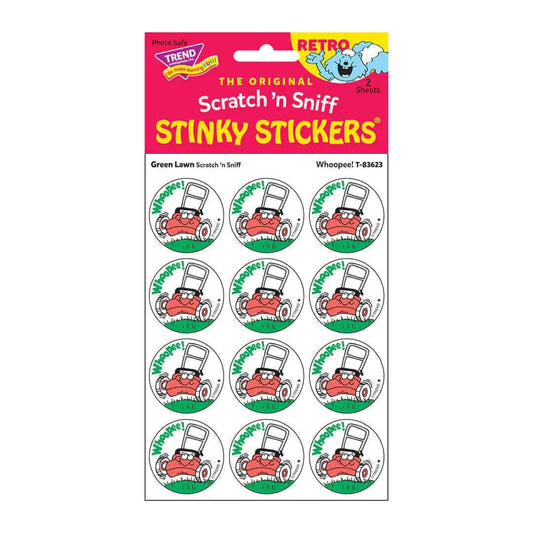 "Whoopee!" Green Lawn Stinky Stickers 24ct, Stinky Stickers, eco-friendly Toys, Mountain Kids Toys
