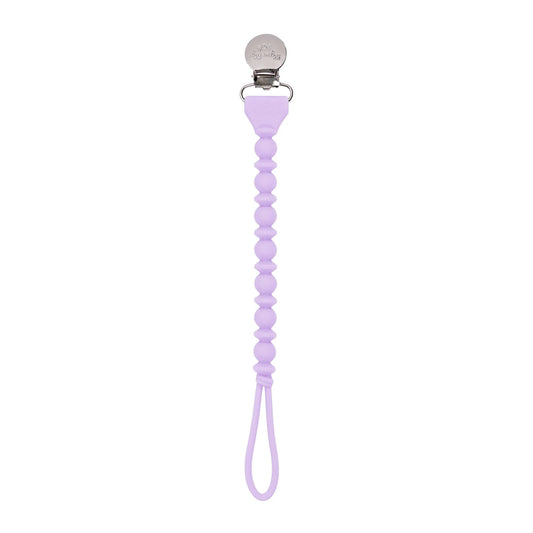 Sweetie Strap Silicone One-Piece Pacifier Clips - Lilac Beaded, Itzy Ritzy, eco-friendly Baby, Mountain Kids Toys