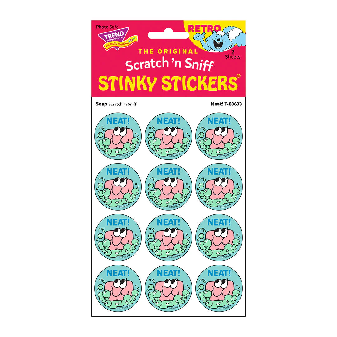 Neat Soap Retro Scratch 'n Sniff Stinky Stickers 24ct