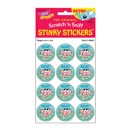 Neat Soap Retro Scratch 'n Sniff Stinky Stickers 24ct