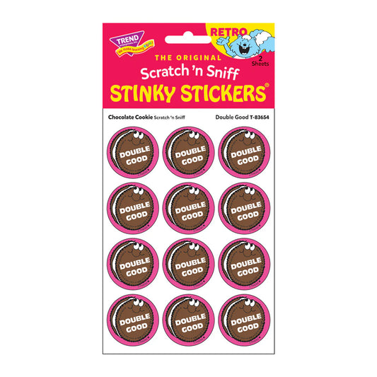 Double Good Choc-Cookie Retro Scratch 'n Sniff Stinky Stickers 24ct