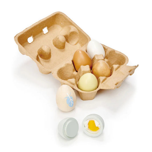 Wooden Eggs 6 pack